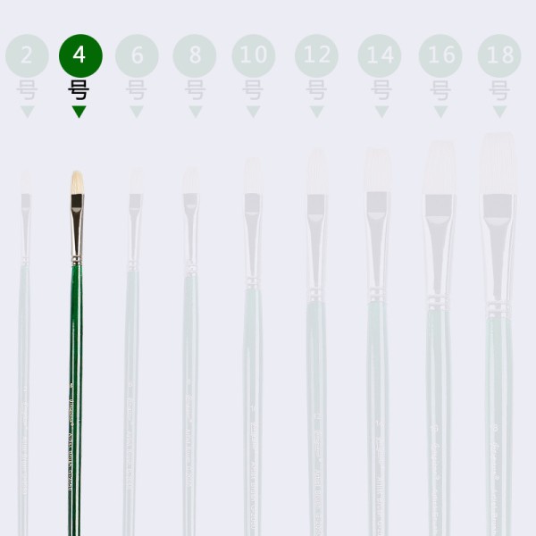 Good Absorbability High Quality Pure Artist Bristles Paint Brush Set