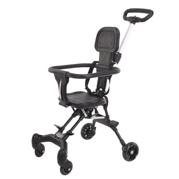 6 Months 3 Years Age Group Carbon Steel Baby Stroller Foldable Reversible High View