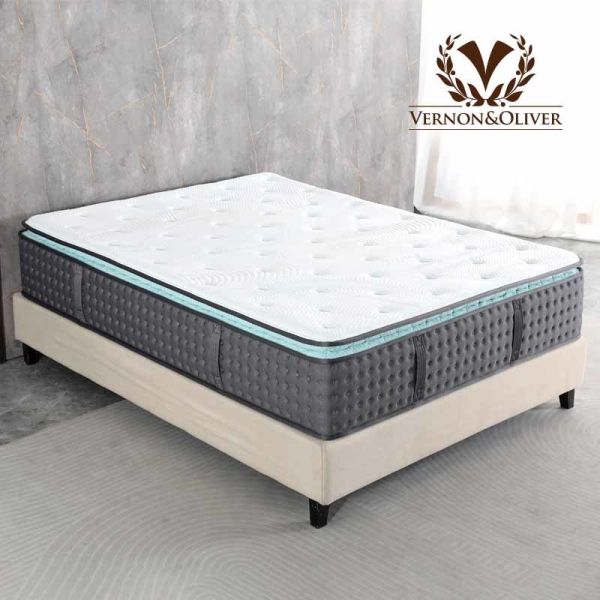 Gel Memory Foam Compressed Pocket Spring Mattress Pillow Top Ratio 12 Inch