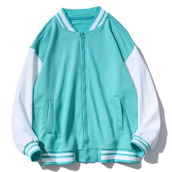 M-XXXL Stand Up Collar Colored Bomber Jacket Boys Girls Casual Baseball Jacket