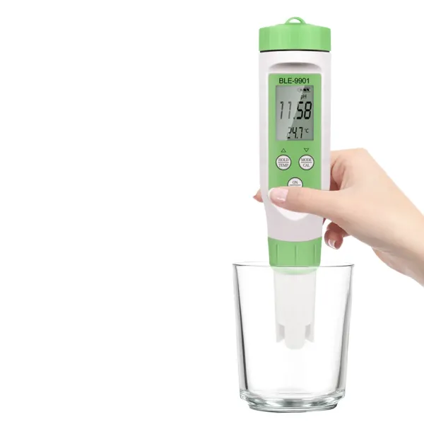 Professional 3-in-1 Digital pH Meter with Bluetooth Mobile App for High Accuracy 0.1 pH Water Quality Testing
