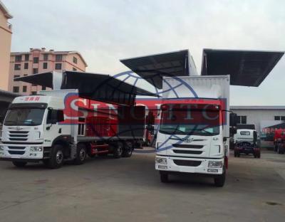 FAW Cargo Transport Truck Opening Wing Van Truck 3 - 30 Tons Loading Capacity