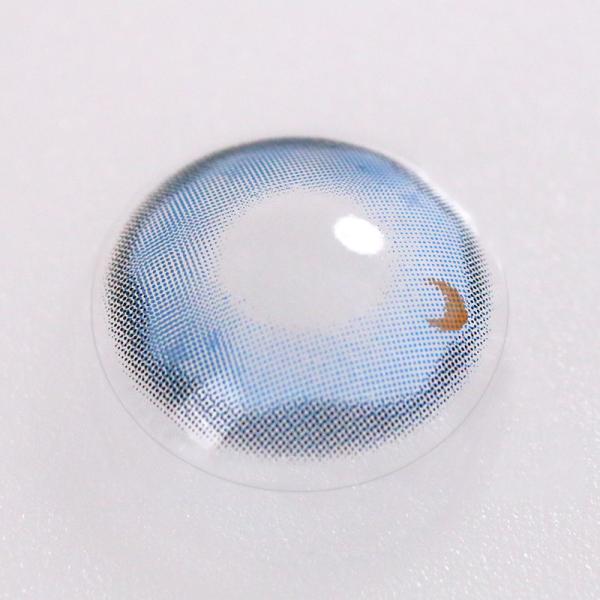 ODM Natural Looking colored 3Tone Blue Eye Contact Lenses Non Prescription Yearly