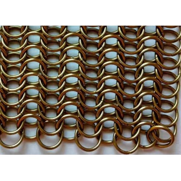 Chainmail соткет тип античный Drapery сетки кольца сетки металла возникновения с металлическим цветом для тени Солнца окна