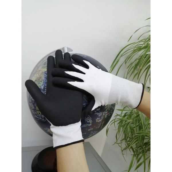 Anti Abrasion Nitrile Foam Oilproof Hand Safety Gloves For Gardening And Wood Working
