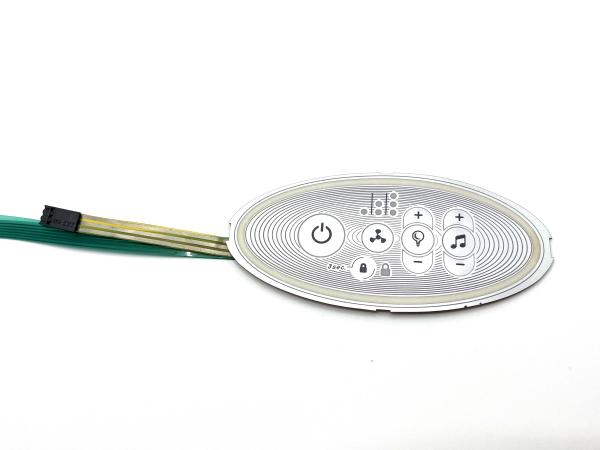 EL Backlight Membrane Keypad Membrane Keypad Custom Highly Effective For Electric Fan