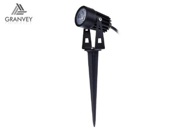 3W High Brightness Solar LED Garden Lights Black Aluminum IP65 Outdoor Flat Shape