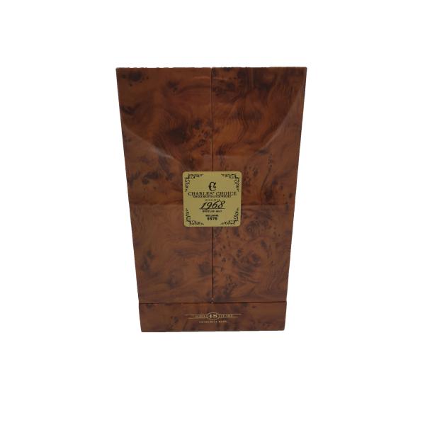 Double Door Vintage Wood Veneer Wine Box Brown Velvet Lining For Luxury Tequila Vodka Bottles