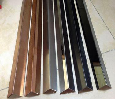 Hotel black titanium stainless steel curved lines , rose gold edging strip baseboard