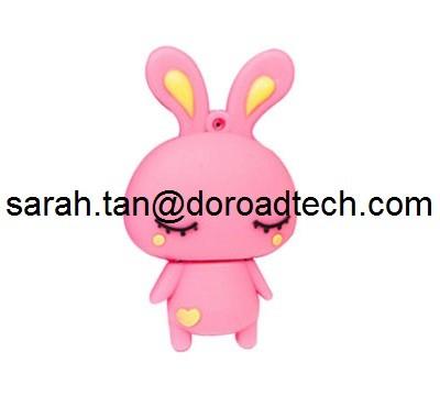 Cartoon Little Rabbit USB Pen Drive/Customized Cartoon PVC USB Disk