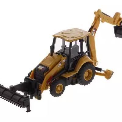 1/64 Scale Diecast Masters Heavy Equipment Backhoe Loader Alloy Construction Vehicle Model 85765