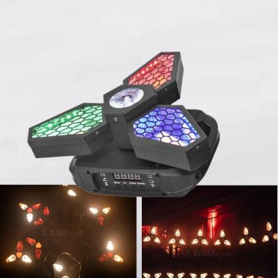 RGBW 3in1 4in1 Infinite Rotating Maple Leaf LED Retro Light 3*60W