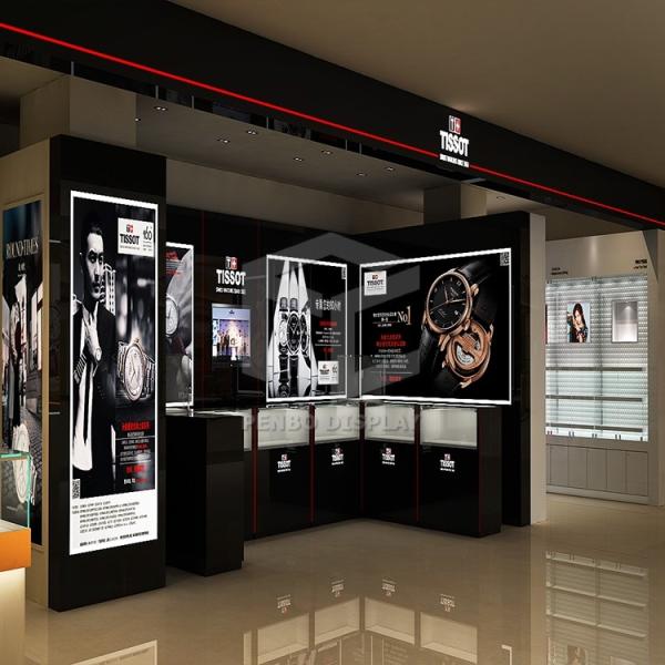 1200*630mm Watch Display Cabinet 10mm Tempered Glass Countertop Display Case