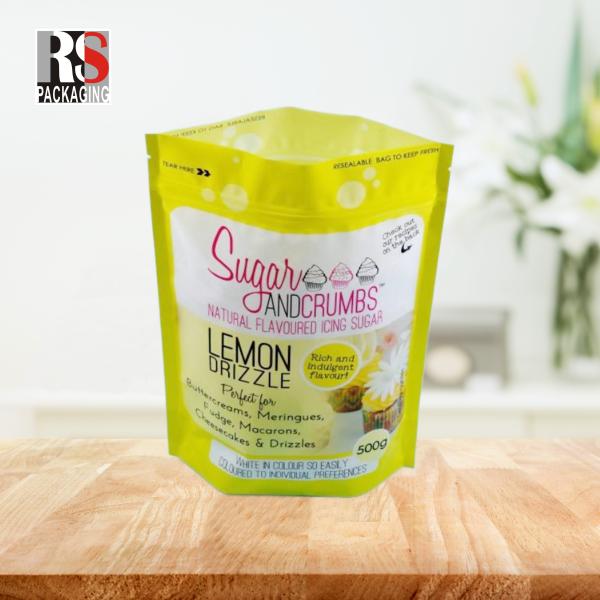 Tableware Disposable Laminated Poly Bag Zipper Stand Up Resealable Plastic Bags