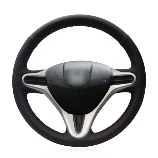 High Quality Sewing Leather Wrap Steering Wheel Cover Fit for Honda City Jazz 2009-2013 Insight 2010-2014