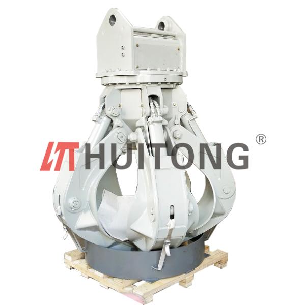 Huitong Excavator Orange Peel Grab for 37-46 Ton Excavators for Scrap / Waste Handling Customized CE Certificate