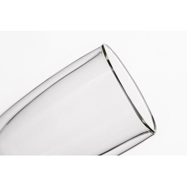 Insulated 455ml Double Wall Drinking Glass Coffee Cups 16 Ounce Mouth Blown