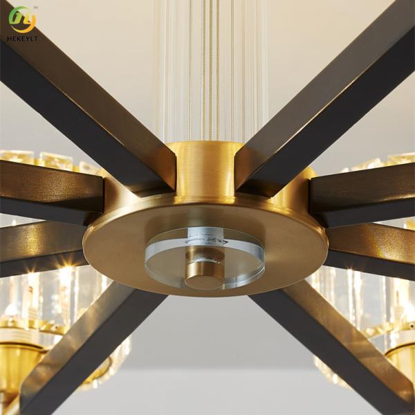 Customize American Style Copper Crystal Shade Dining Room Pendant Light