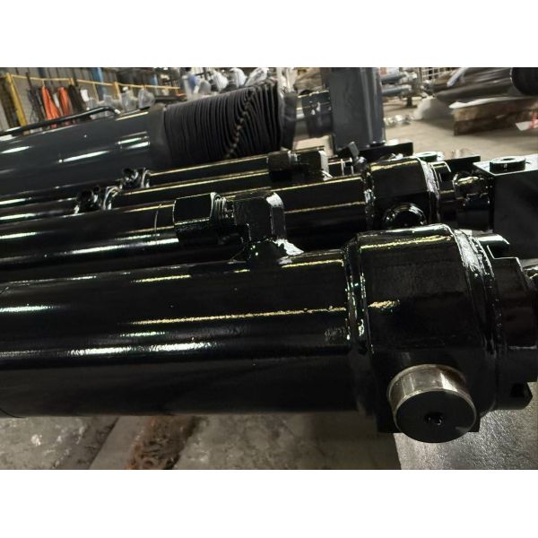 Rod End Ported Telescopic Hydraulic Cylinder 2350mm Stroke With Hard Chrome Plated Steel