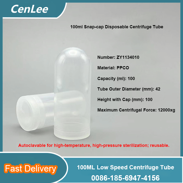 Large Volume 100ml Centrifuge Tubes for Lab Sample Processing