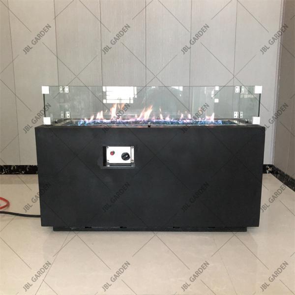 Carbon Steel Garden Gas Fire Pits Outdoor Rectangle Propane Firepit