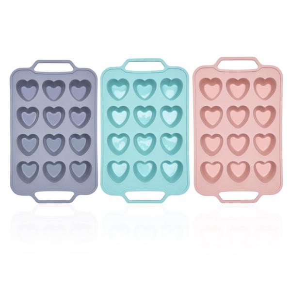 Household Non Stick Heart Shaped Silicone Muffin Moulds