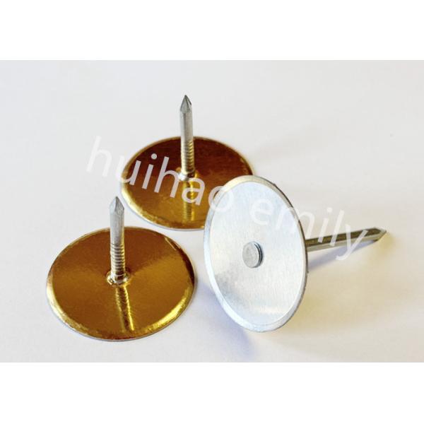 38 mm de acero galvanizado de conducto de revestimiento de la copa de cabeza de alfileres con papel de oro