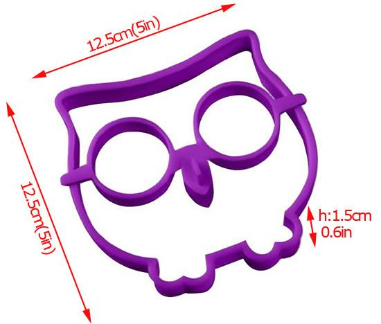 Skull Shaped 100% Food Grade Silicone Egg Ring Owl Shaped Egg Fried Ring