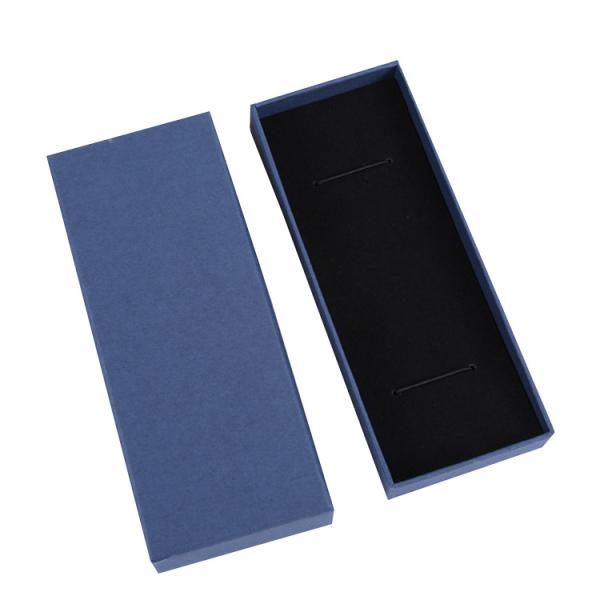 navy blue bookmark box with EVA tray luxury bookmark pack paper box