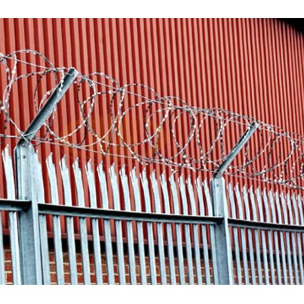 Customized Outdoor Steel Palisade Fencing Zinc Plating Security Morden