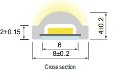 Lumières LED à néon à coextrusion de silicone 12v/24v 480 LED