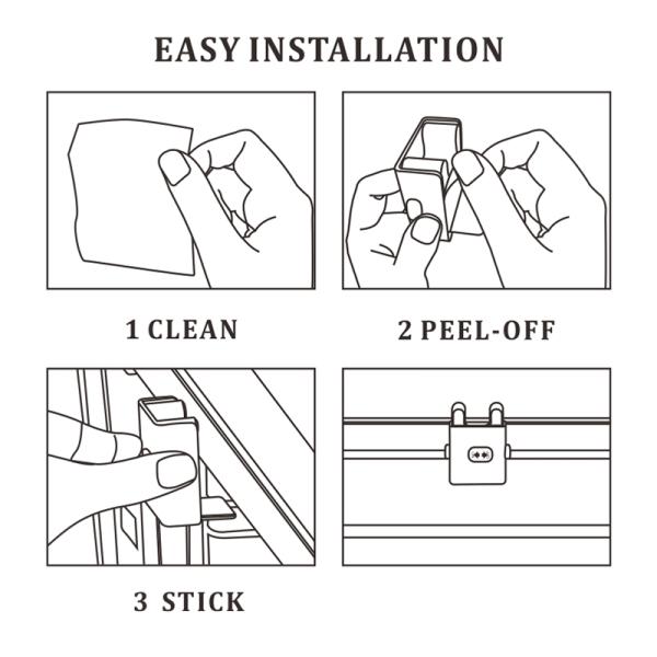 Heat Resistant Plastic White Adhesive Baby Safety Lock For Home Oven Guard