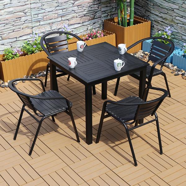 Modern Design Stacking Patio Garden Set with Stackable Outdoor Plastic Dining Chairs