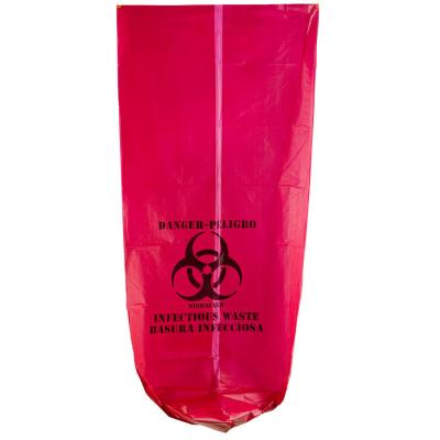 Biohazard Recyclable Garbage Bags High Density 135L 33 X 40 Red Color