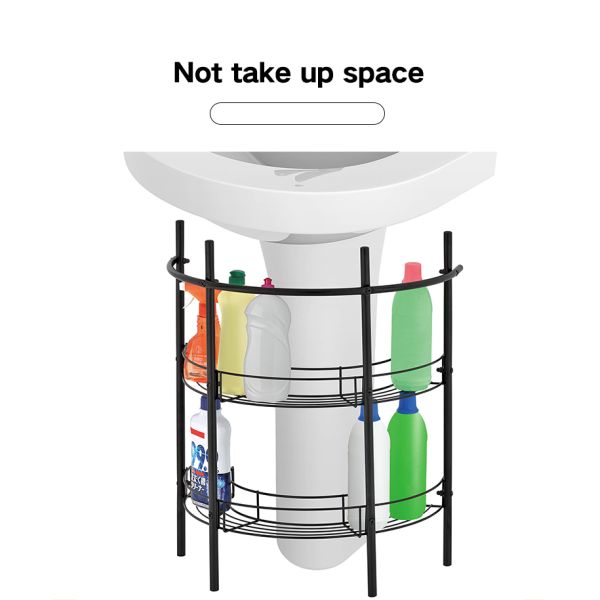 3 Tier Multipurpose Bathroom Organizer Shelf Adjustable Shelf Under Sink Storage Rack Bathroom Tool Rack