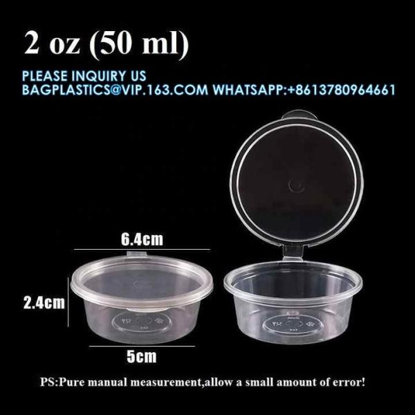 1oz 1.5oz 2oz 3.25oz 4oz 5oz Biodegradable Disposable Food Transparent Sauce Cups Takeaway Food Sauce Container