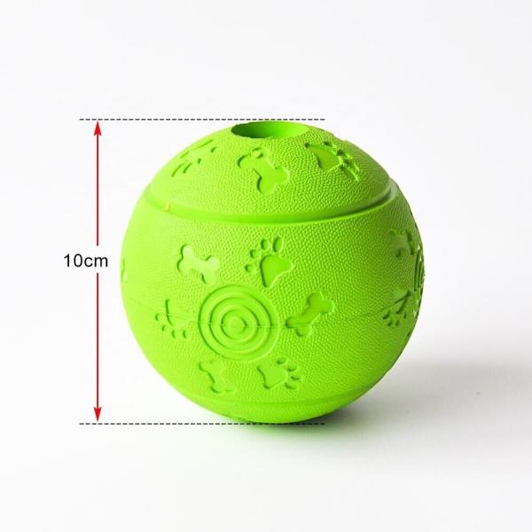 Dog Ball Pet Play Toys Natural Rubber Material Sphere Dia 10 / 7.6cm