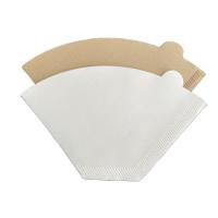Pulpa inferior plana inferior plana blanca de madera de filtro de café de la onda de la forma