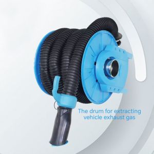 ATV UTV  Diesel Exhaust Hose Reels Manual Gas Removing  Exhaust Extraction System