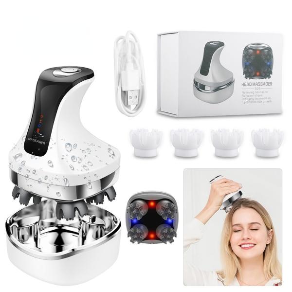 Electric Waterproof Head Massager ABS Silicone Stress Relief Head Massager 3 Massage Modes
