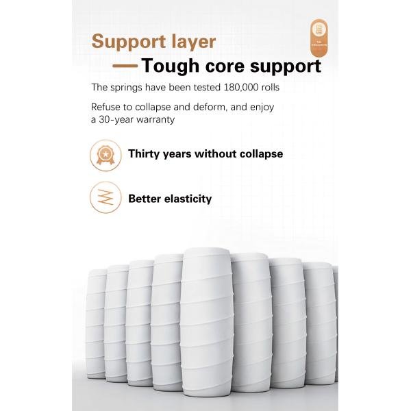 Modern Bedroom Mattress with Honeycomb Breathable Structure and Double-layer Support