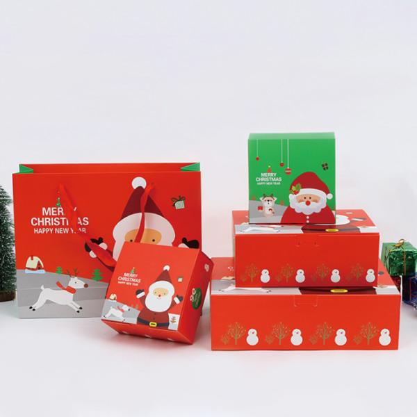 Customized beautifully printed Santa Claus red gift box