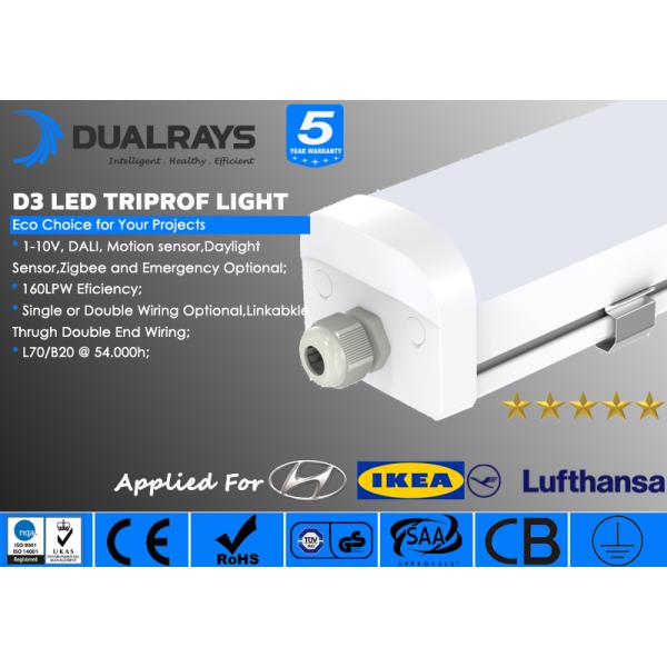 Полностью пластиковый спад D2 привел лампу доказательства tri диссипации света 50w 120 Lpw доказательства tri для промышленных светов с CE ROHS