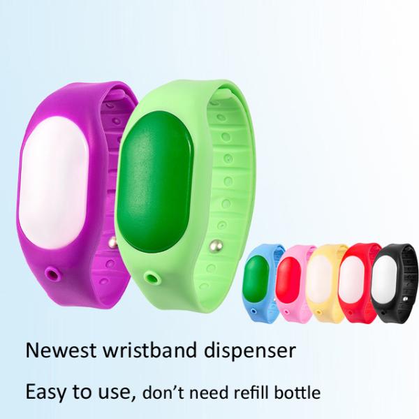 Refill Bottle Dispenser Silicone Hand Sanitizer Bracelet Carved