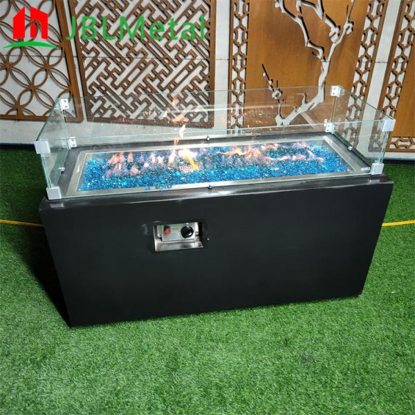 ISO9001 800*800*400mm Large Patio Garden Gas Fire Pits Burner Kit System Smokeless