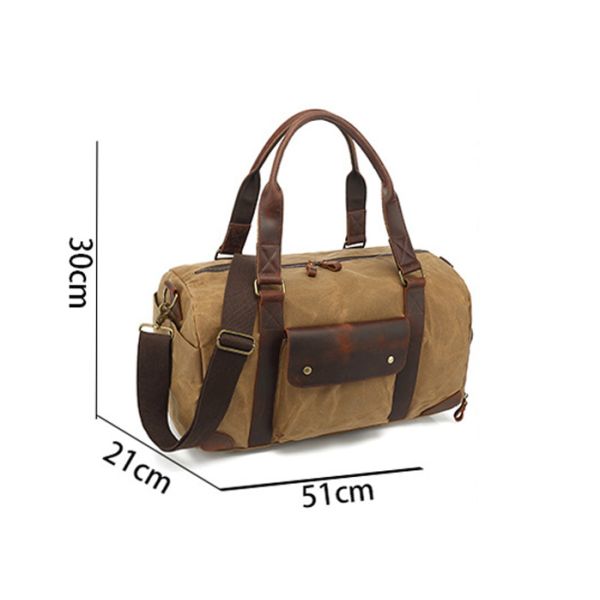 Mens Daily Life Leather Overnight Duffel Bag