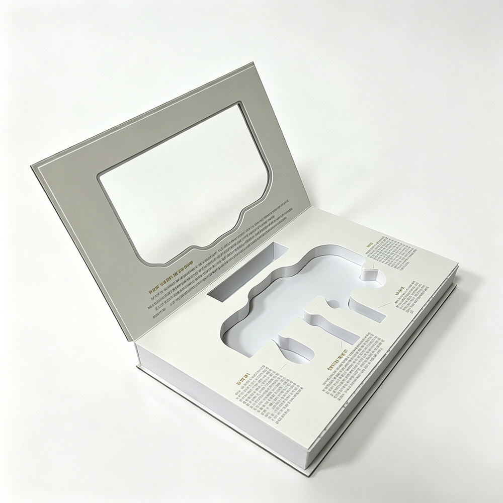 PET Window Custom Rigid Display Box with Paper Laminated Insert