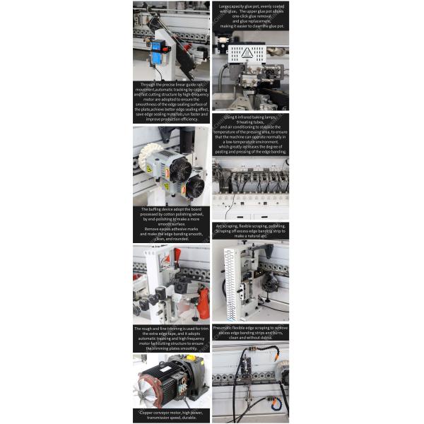5KW Semi-J Rough Milling Automatic Edge Banding Machine for Cabinet Door Production