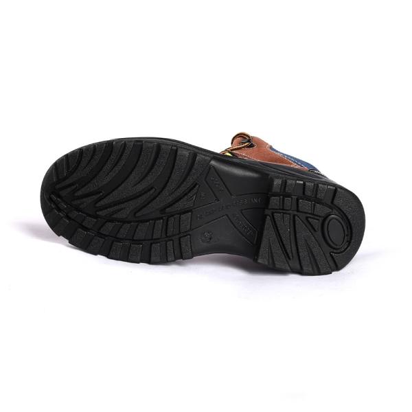 Cow Leather Anti Puncture Steel Sole PU Injection Molded Sole Mens Leather Work Boots