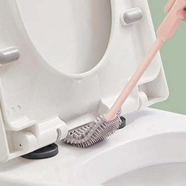 39.6cm Toilet Bowl Brush Silicone Wall Mounted Anti-Roll Anti-Drip Suitable for Travel Trailers and Campers RVers for RVers